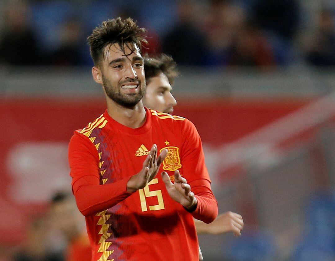 Brais Méndez en su estreno con la Selección Española