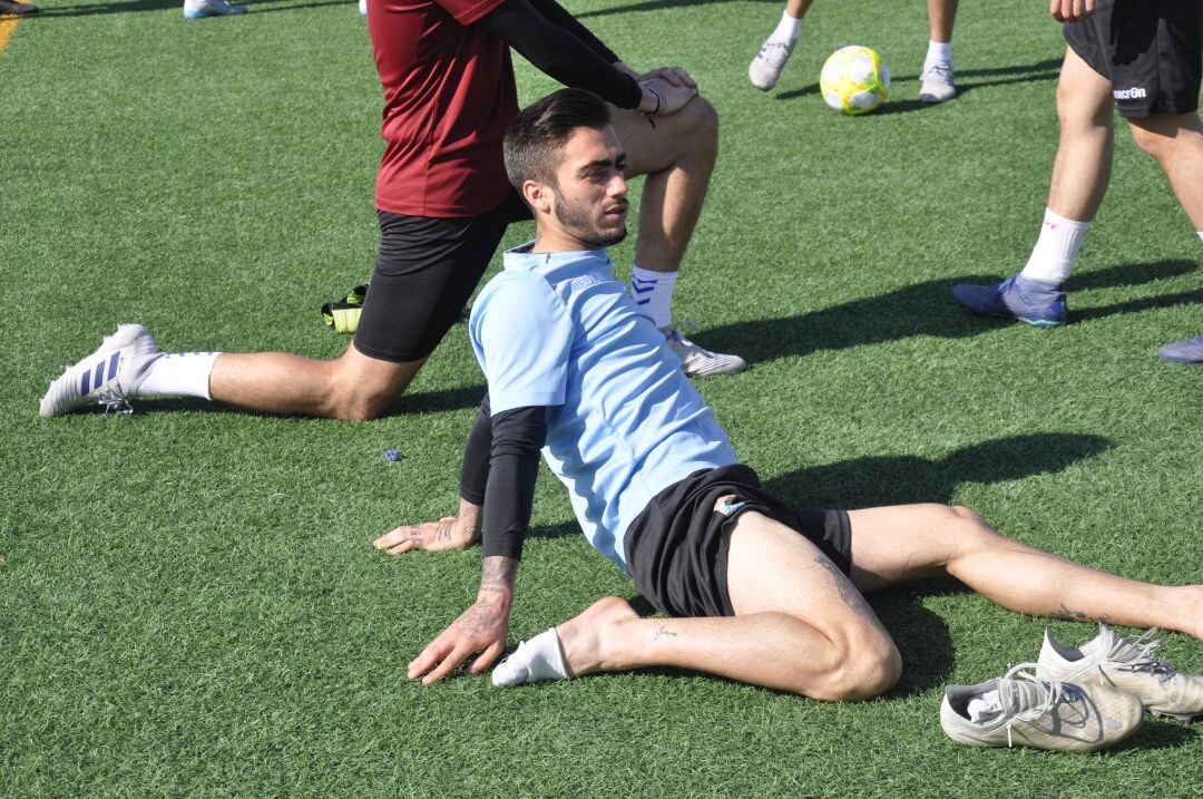 Cristian Tejero durante un entrenamiento en La Granja