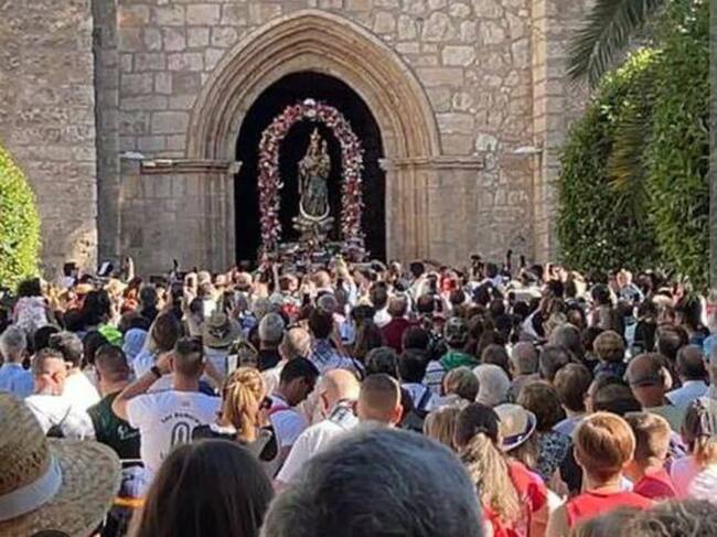 Salida de la imagen de la Virgen de Alarcos desde San Pedro en 2022