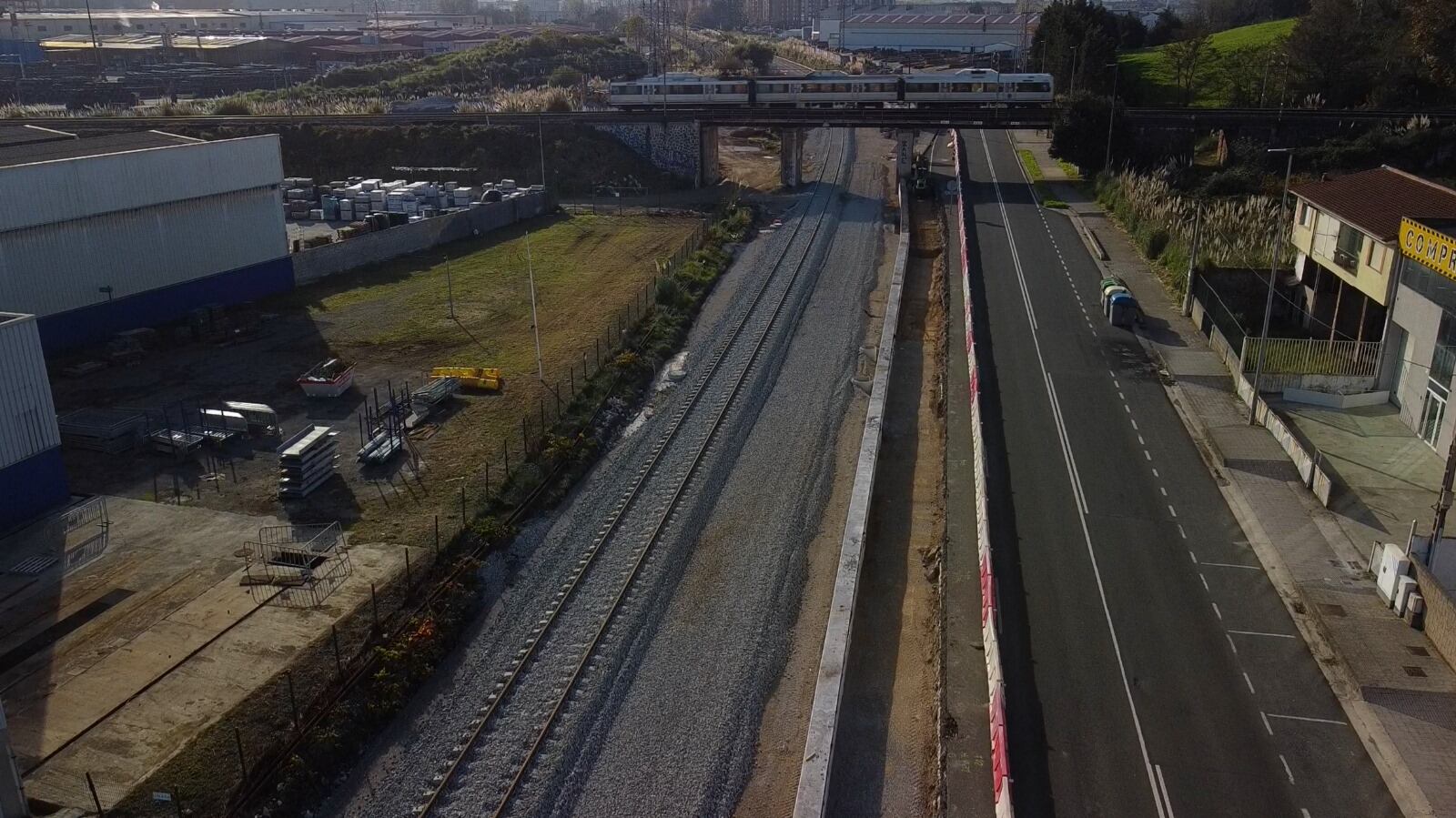 Obras en la infraestructura ferroviaria entre Muriedas y Santander