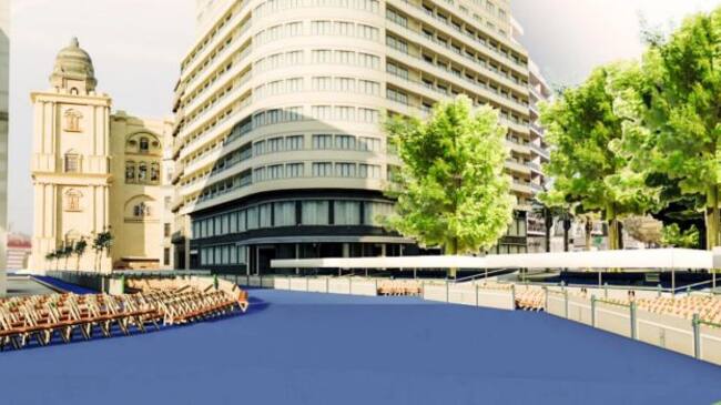 Así se verá el recorrido a su paso por la plaza de la Marina