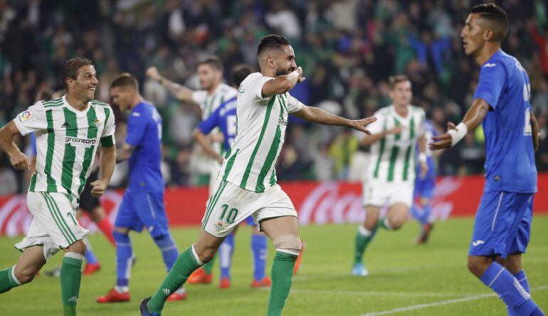 Boudebouz celebra su gol ante el Betis