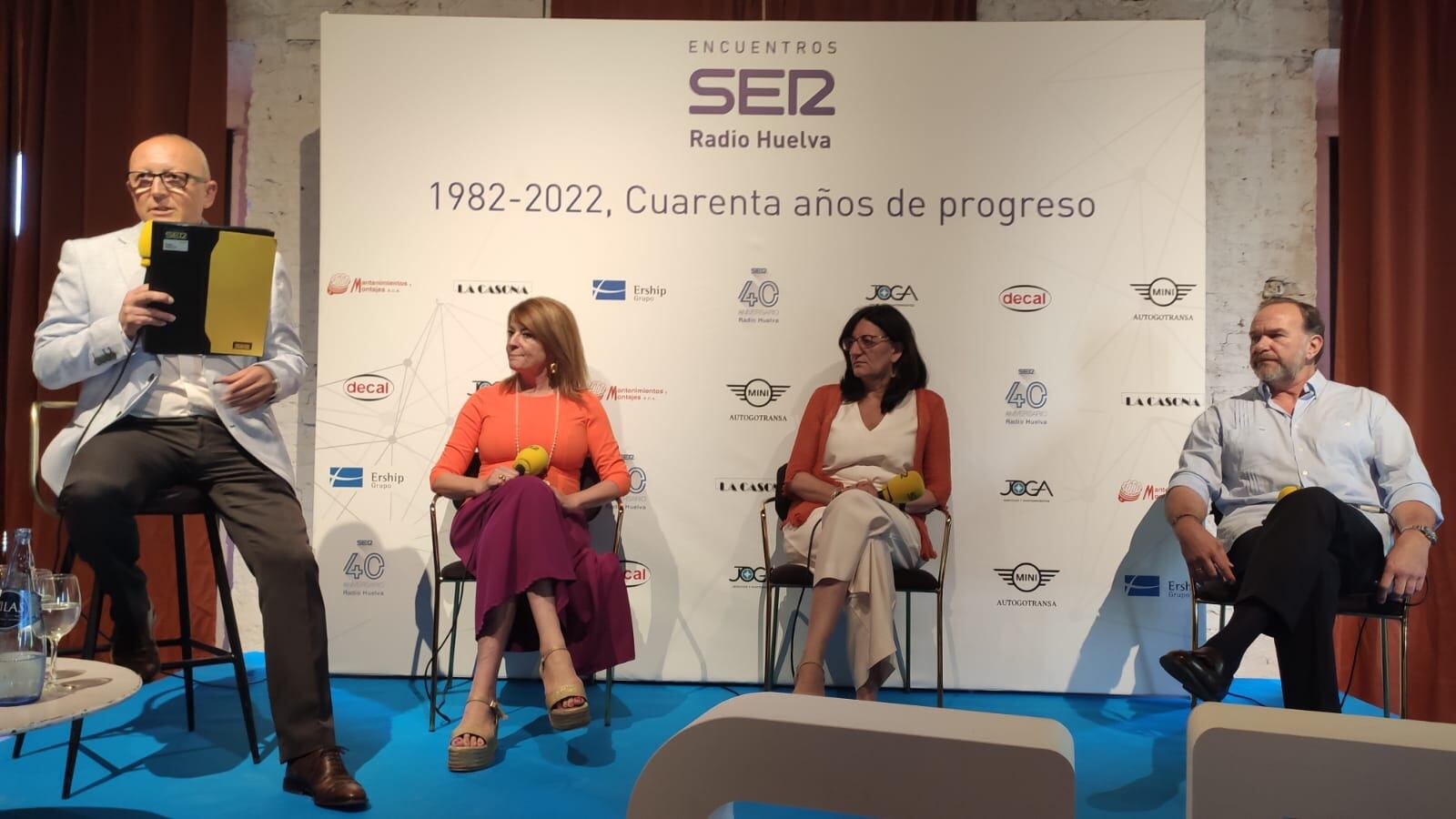 Miguel Doña, Pilar Miranda, María Antonia Peña y José Luis García Palacios