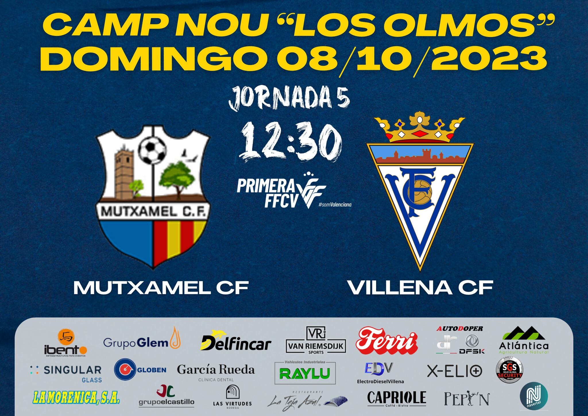 Cartel del partido del domingo