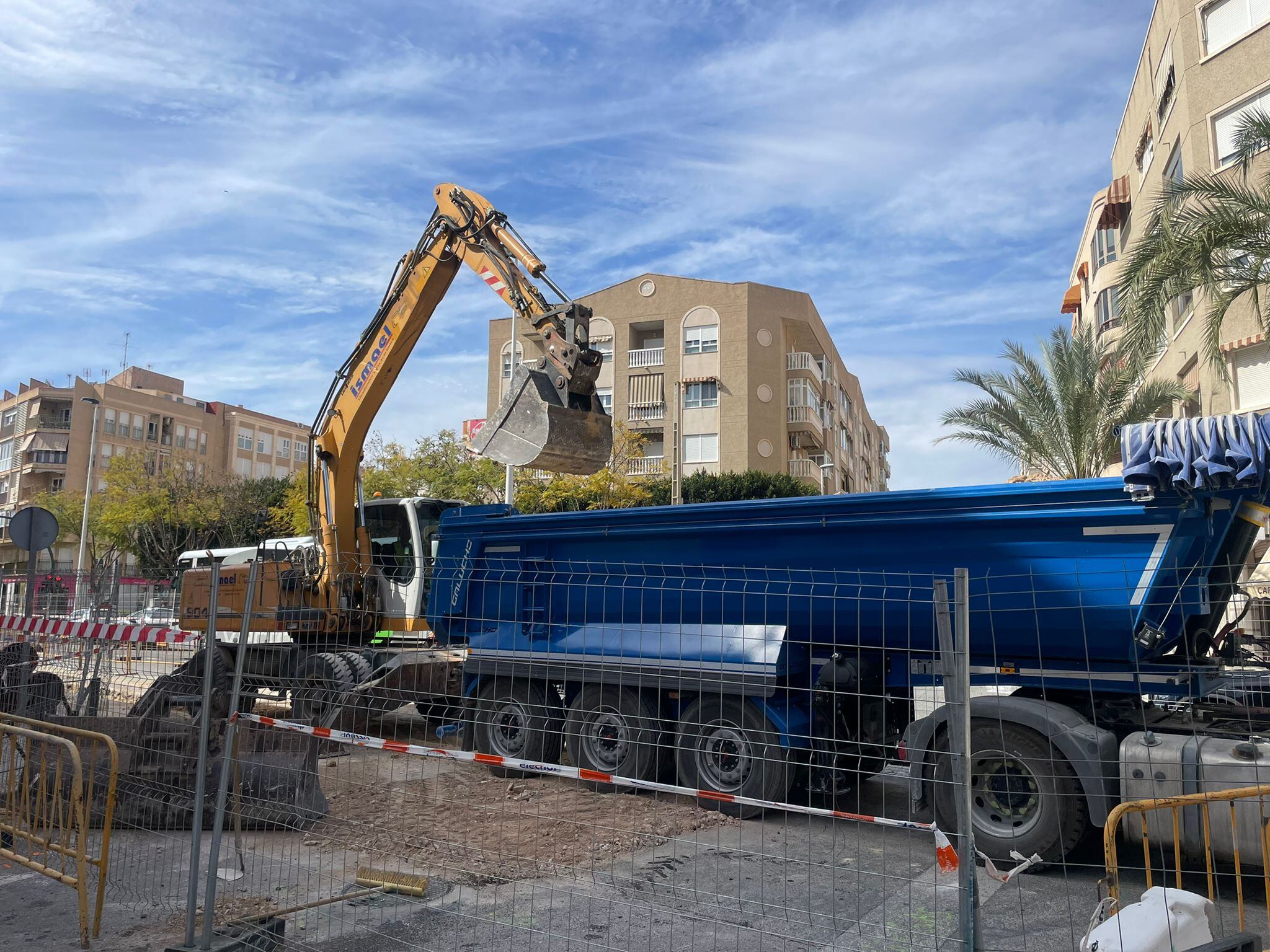 Obras alcantarillado El Altet, Elche