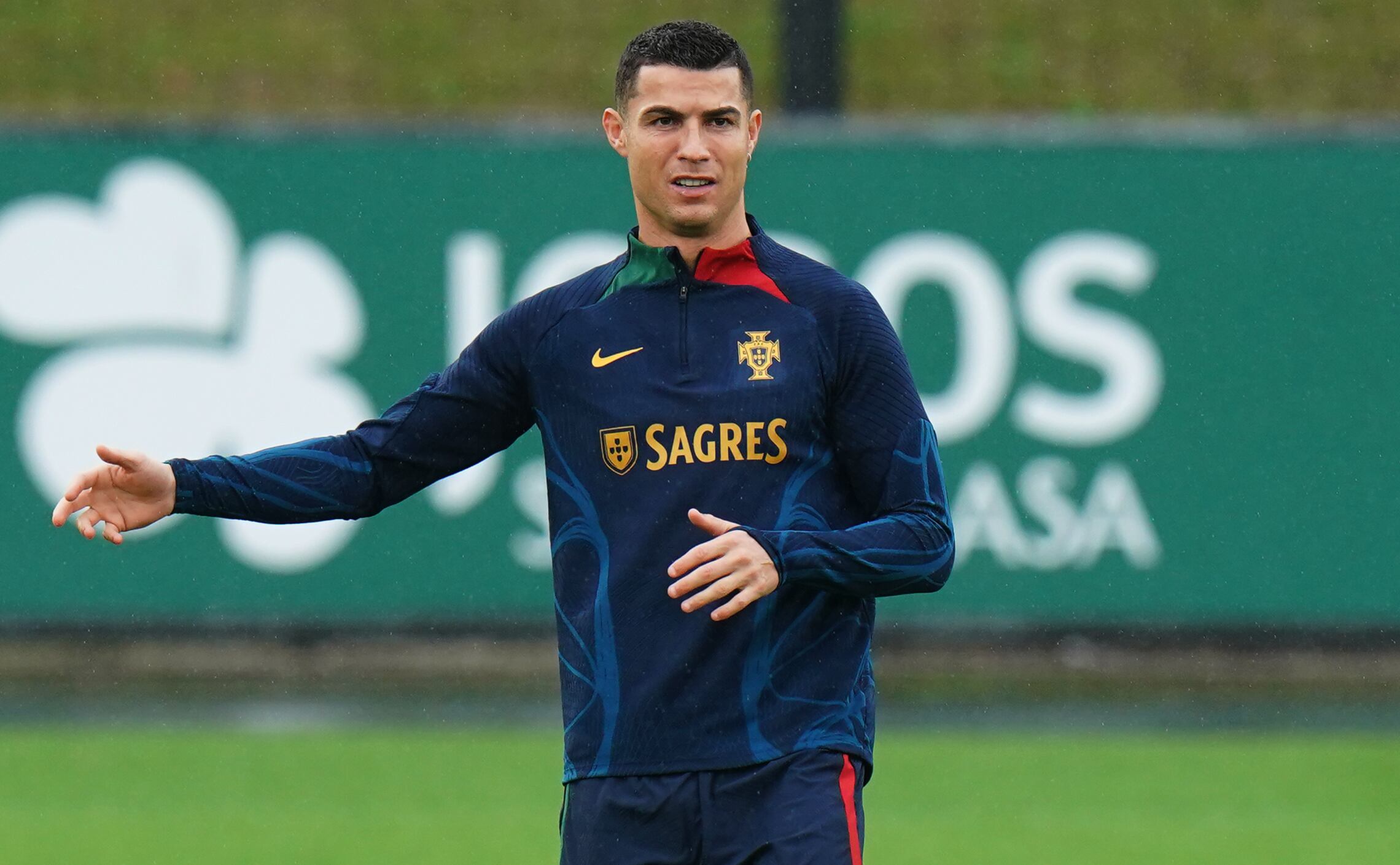 Cristiano Ronaldo, en un entrenamiento con Portugal de cara al Mundial de Qatar