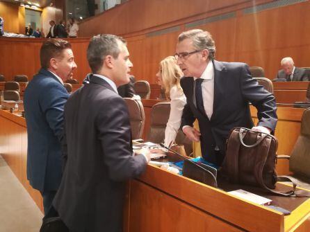 Luis María Beamonte y Mar Vaquero (PP) y Javier Martínez (Cs)