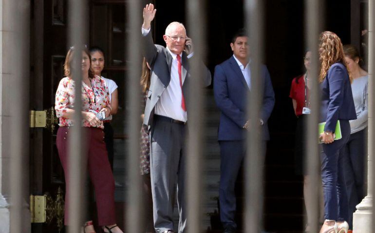 El presidente peruano, Pedro Pablo Kuczynski, tras su renuncia