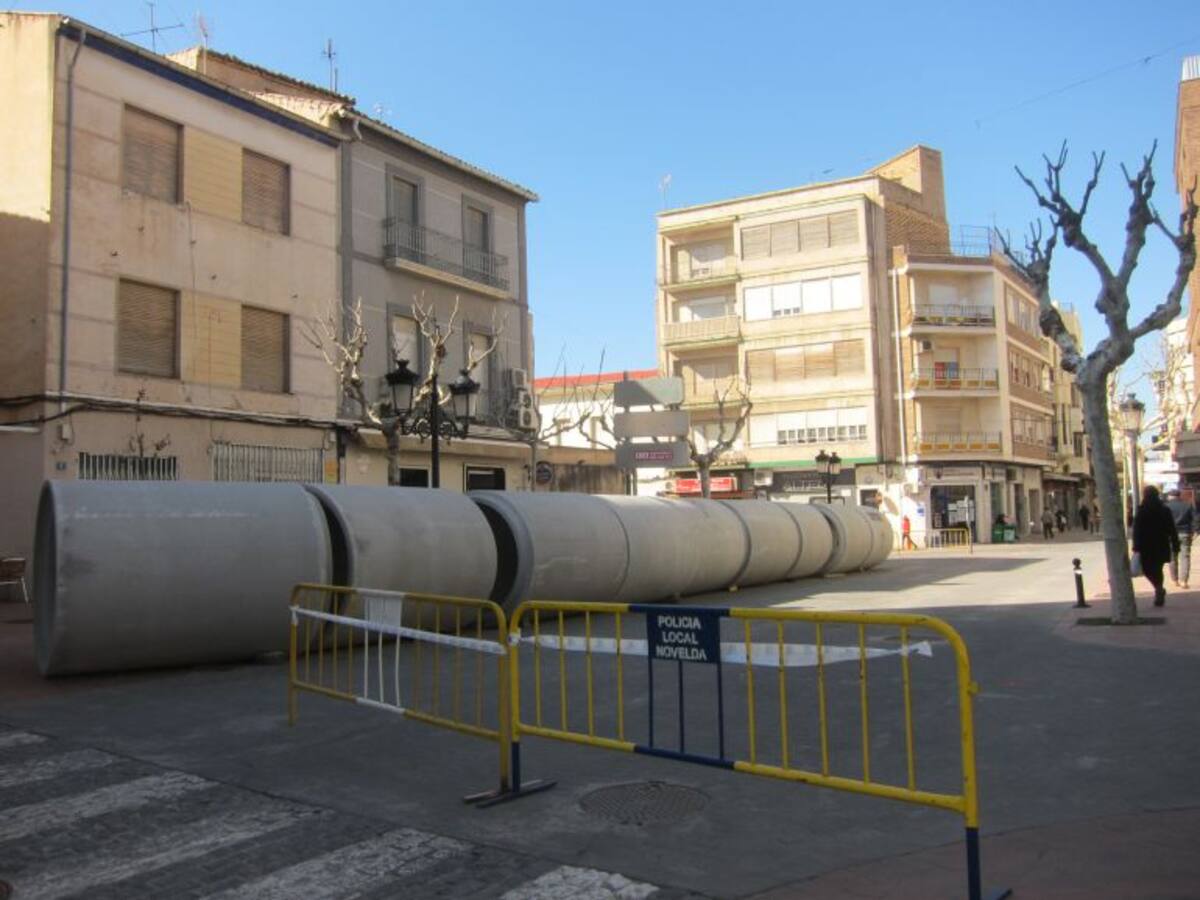Las obras de canalización en Novelda llegan al centro