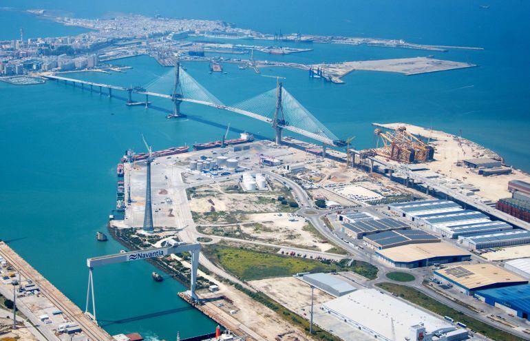 Vista aérea del muelle de La Cabezuela