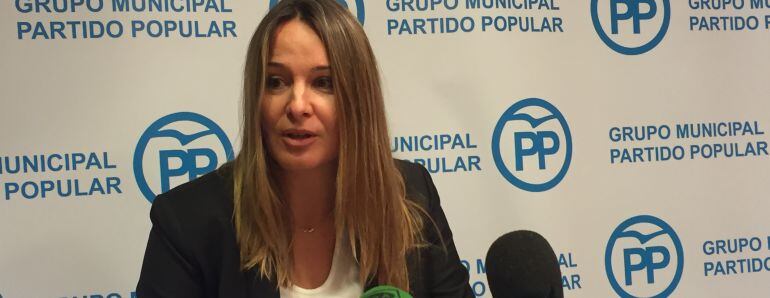 Lucía Canabal, del PP, en rueda de prensa