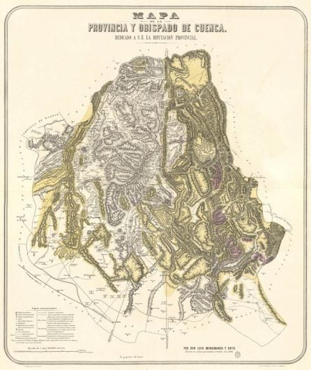 Mapa del Obispado de Cuenca.