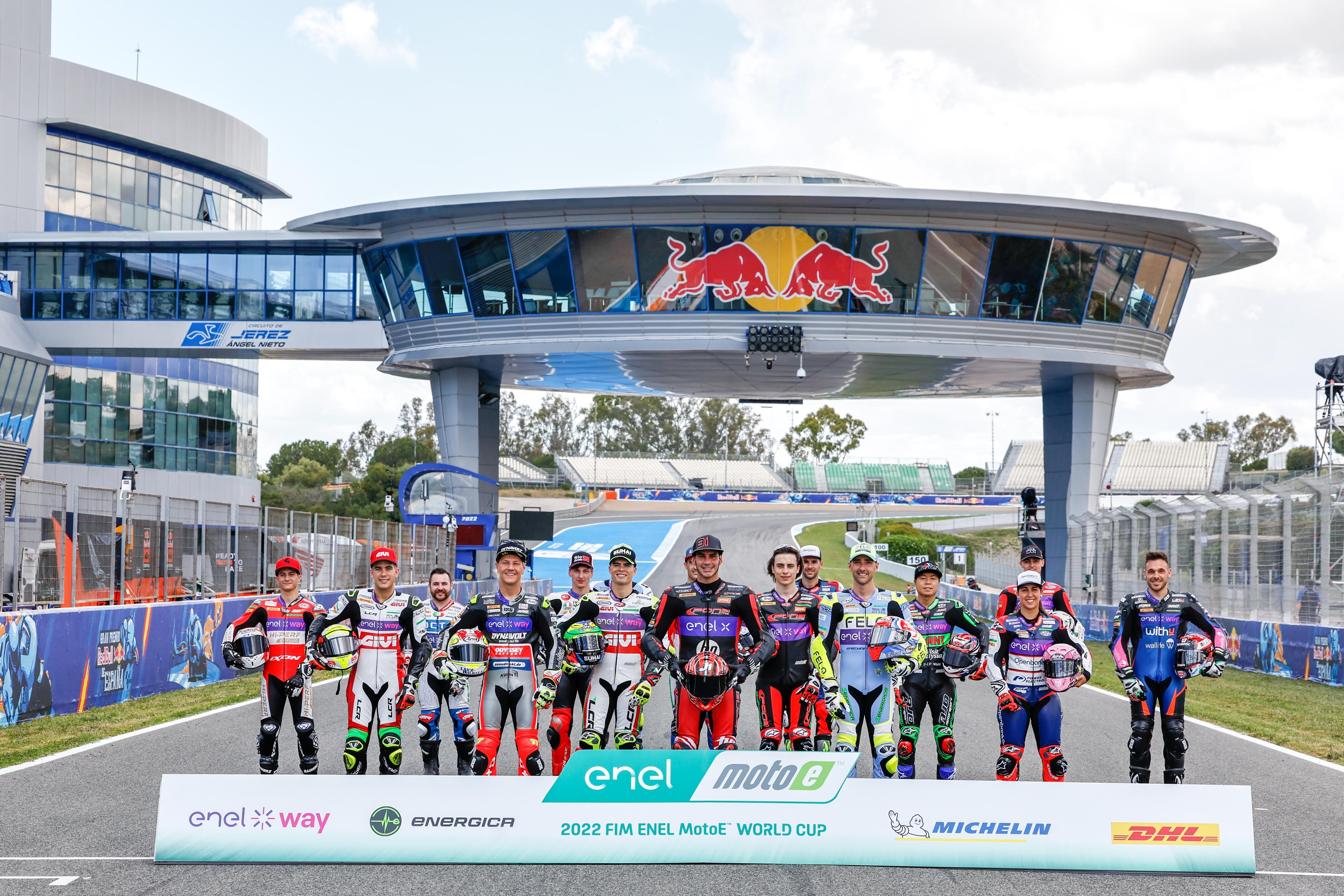 Pilotos de Moto GP en el Circuito de Jerez