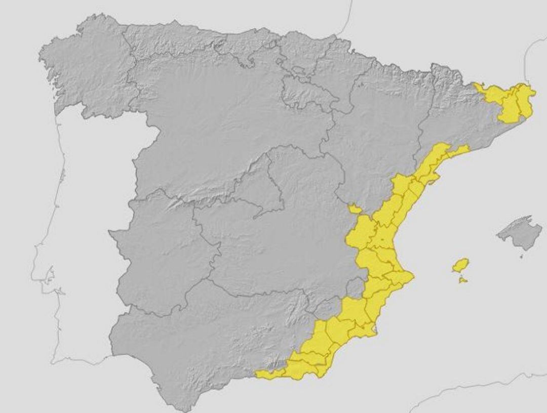 Mapa de alertas para el viernes 27 de noviembre 