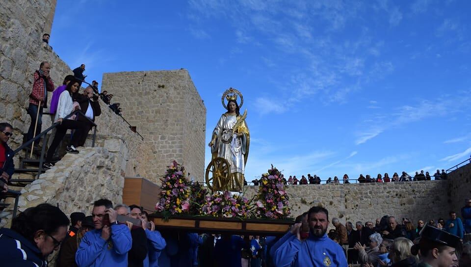 Procesión de Santa Catalina en el castillo de Jaén.