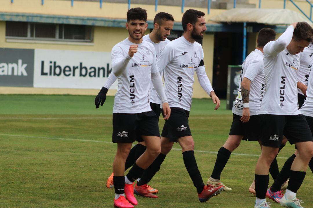 Jugadores del Conquense en La Fuensanta en una foto de archivo