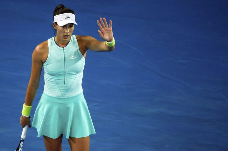 Garbiñe Muguruza, en el Open de Australia