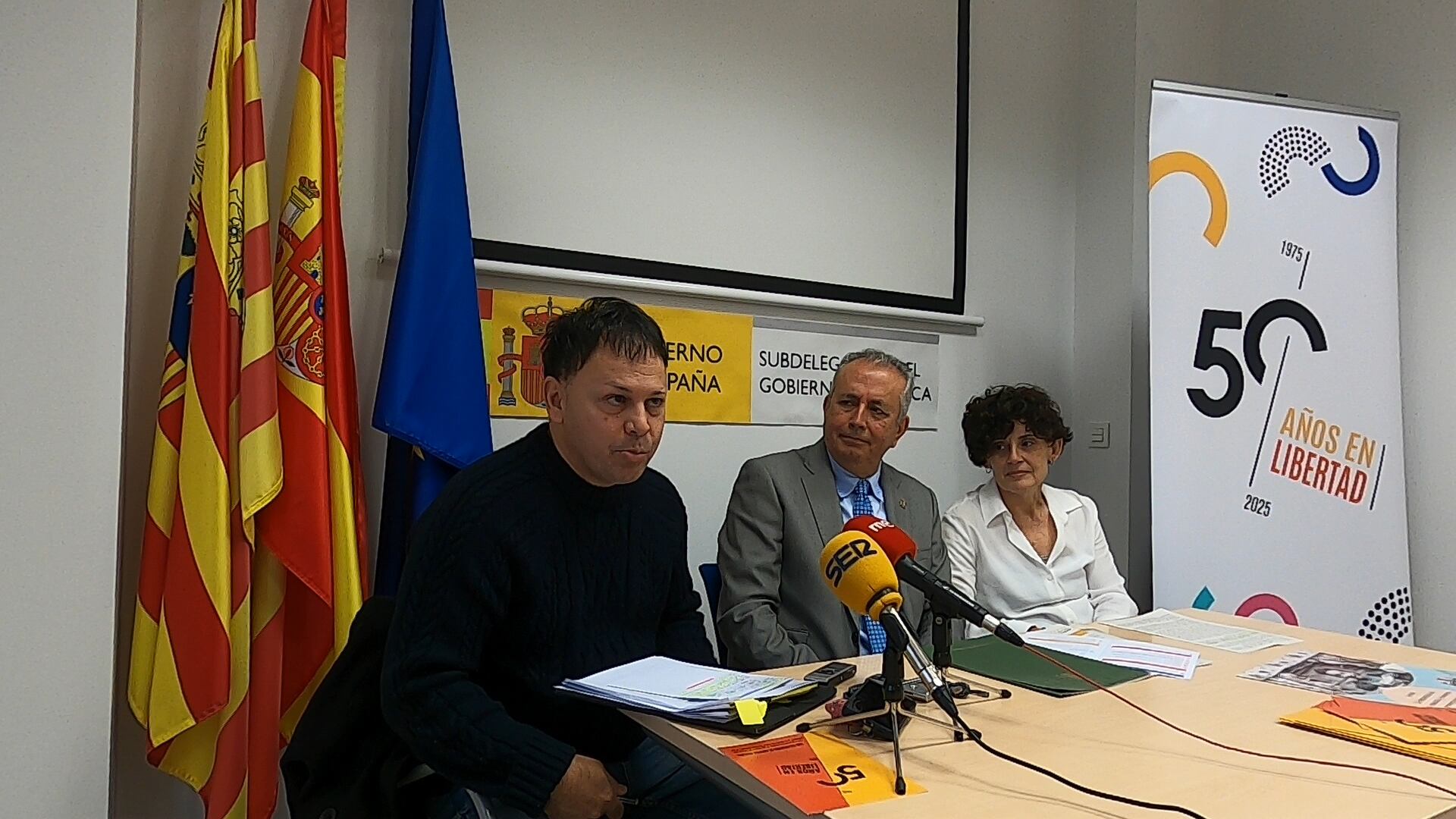 Óscar Sipán, Carlos Campo y Amparo Roig
