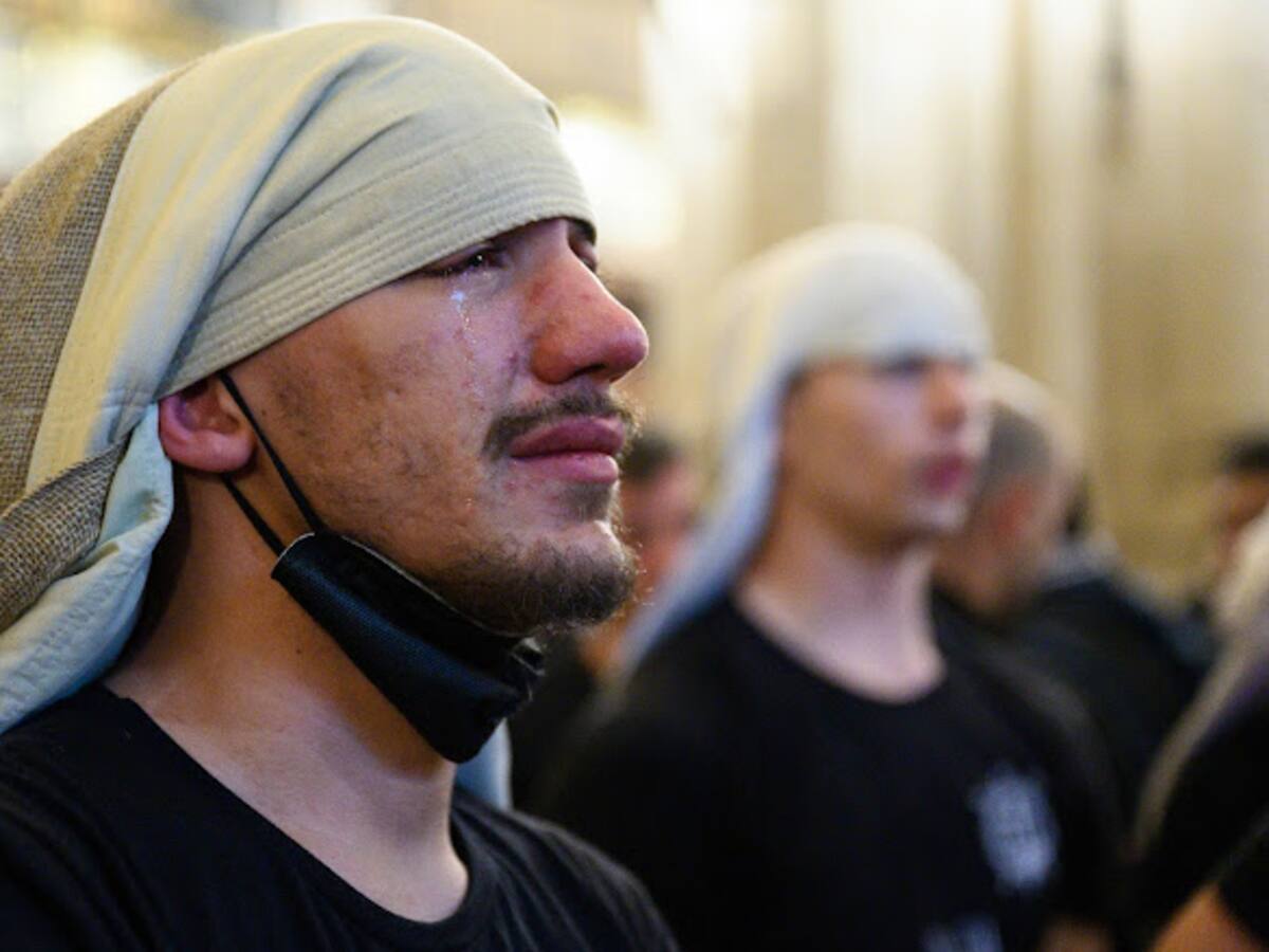 Lágrimas y lluvia: el agua echa a perder el Miércoles Santo de Almería