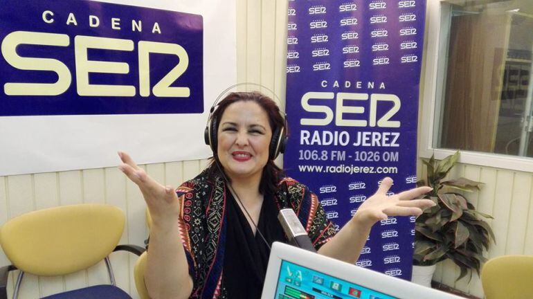 La bailaora María del Mar Moreno, en Radio Jerez