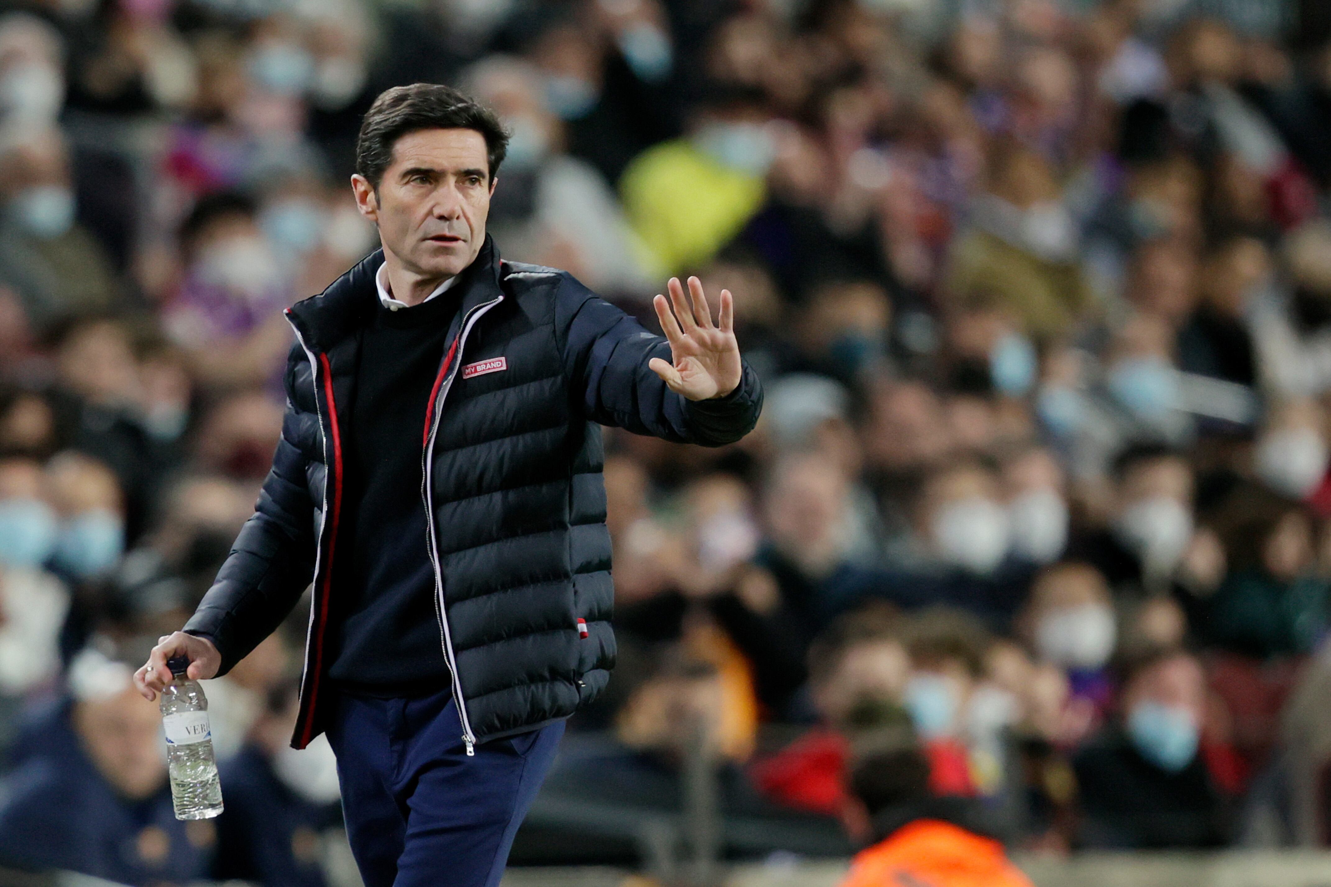 Marcelino García Toral, durante el partido del pasado domingo en el Camp Nou