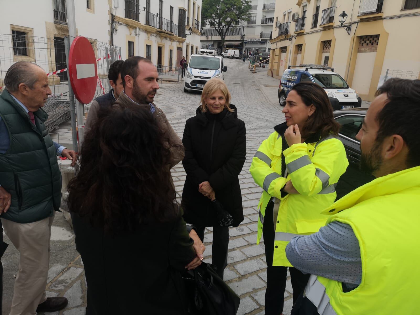 María José García-Pelayo durante una reciente visita a las obras del Arroyo