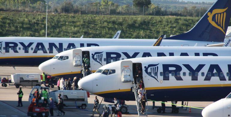 Avions de Ryanair a Girona.