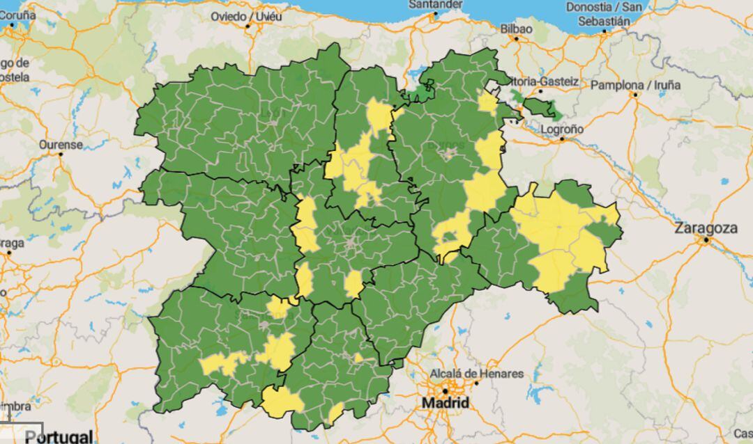 Solo Aranda Rural incumple los nuevos criterios epidemiológicos para pasar de fase