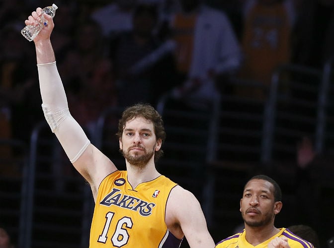 Pau Gasol celebra el triunfo