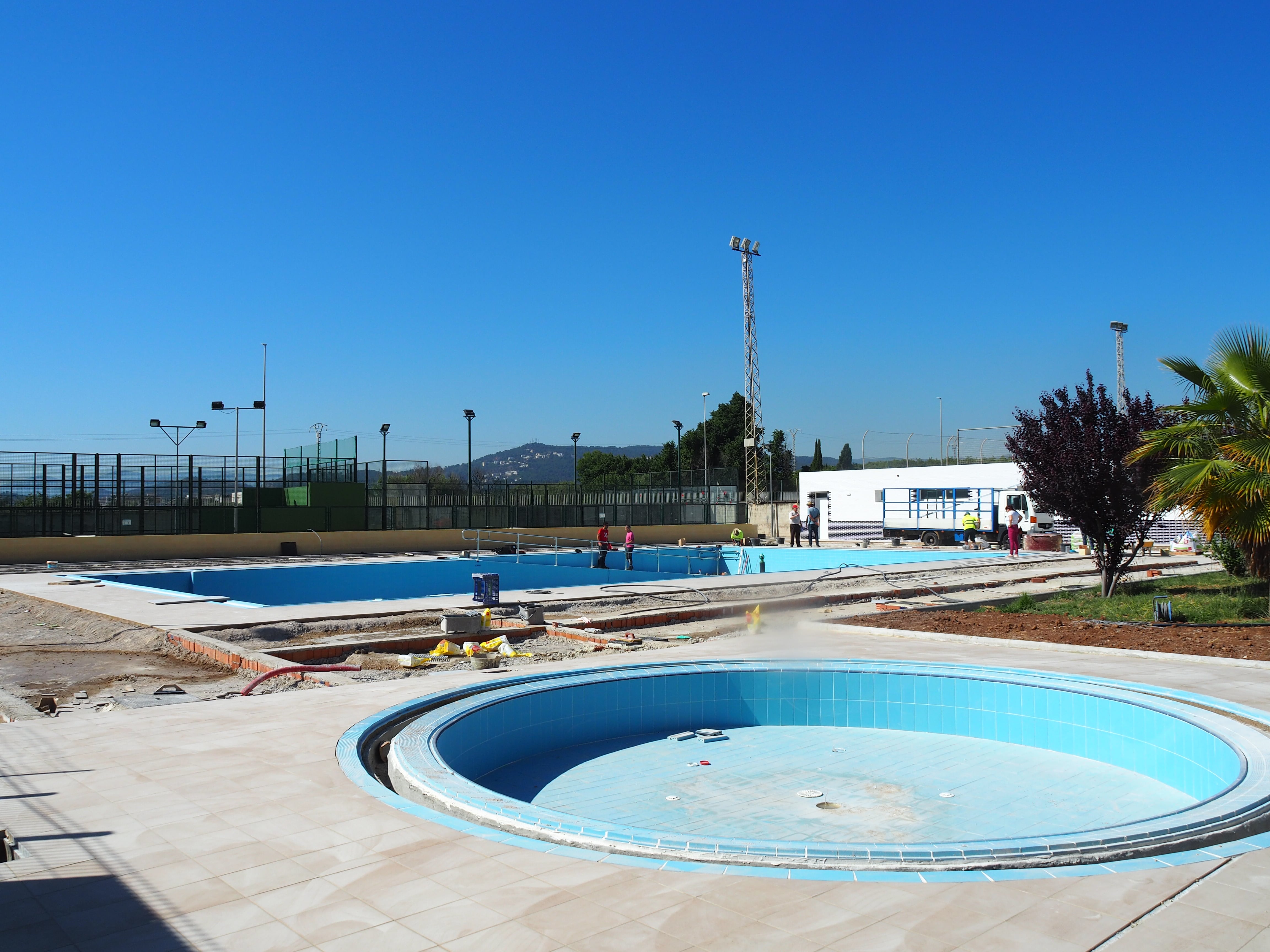 Obras de la piscina semiolímpica de Miramar.