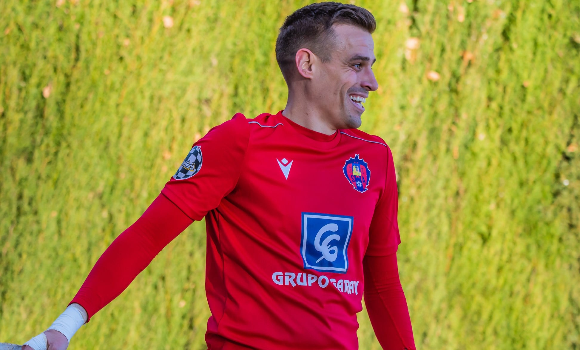 Alberto Abengózar celebrando un gol esta temporada