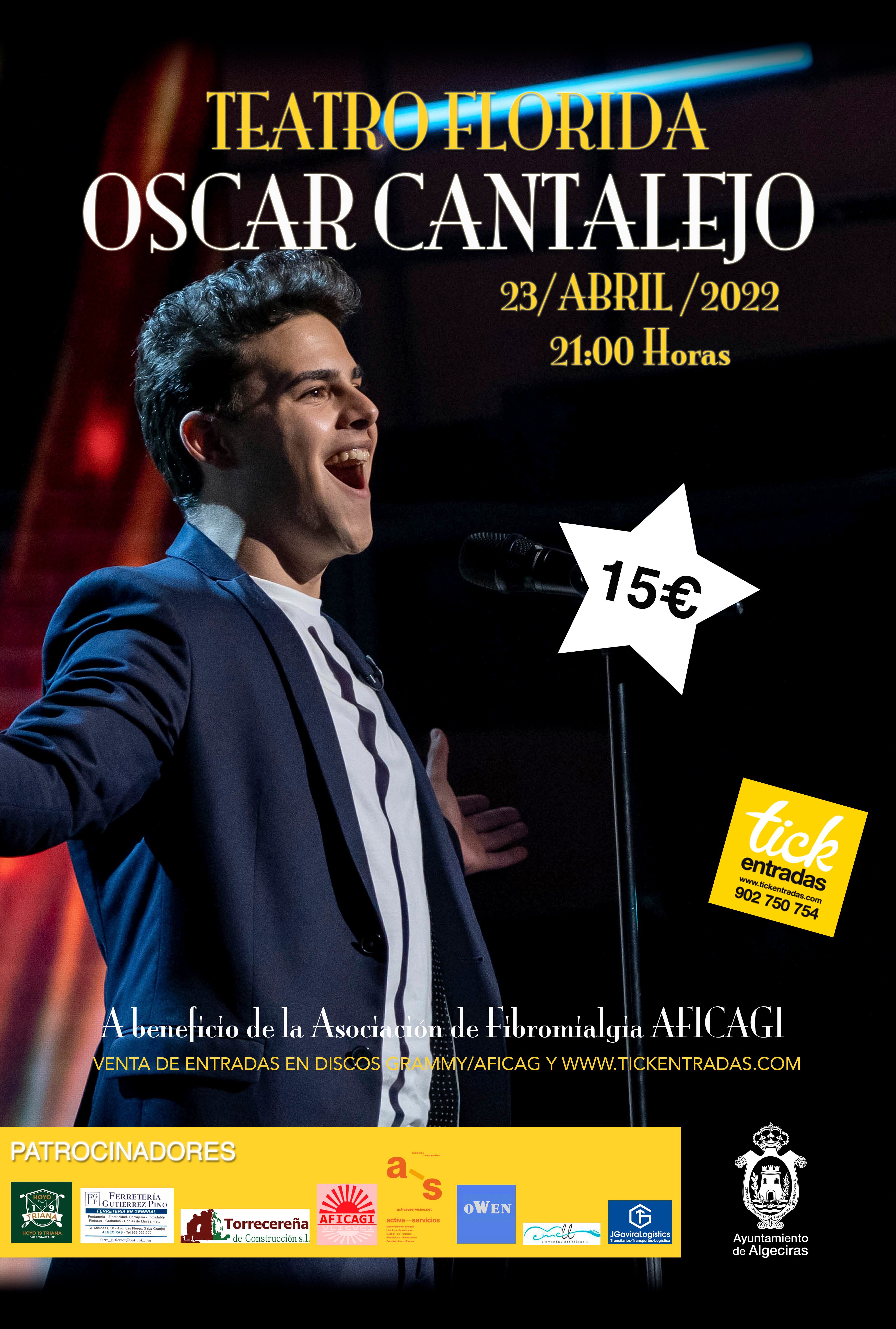 Cartel anunciador del concierto que ofrecerá Óscar Cantalejo