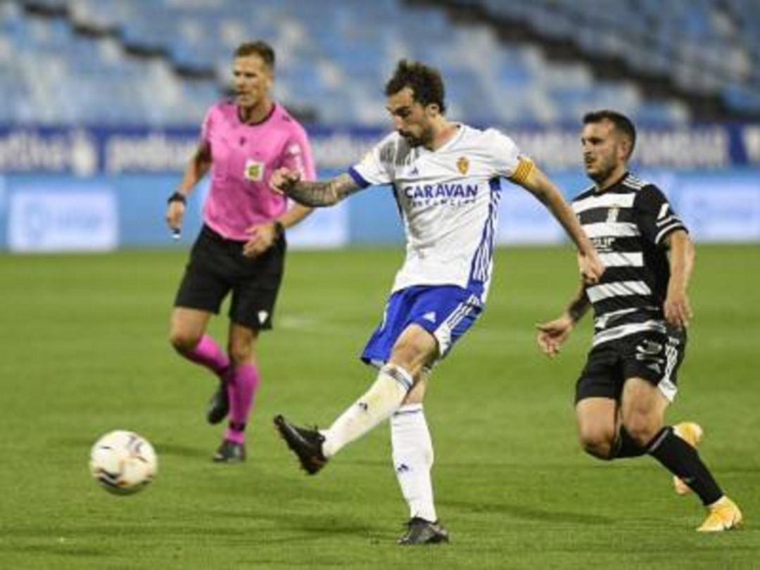 Un momento del encuentro contra el Cartagena