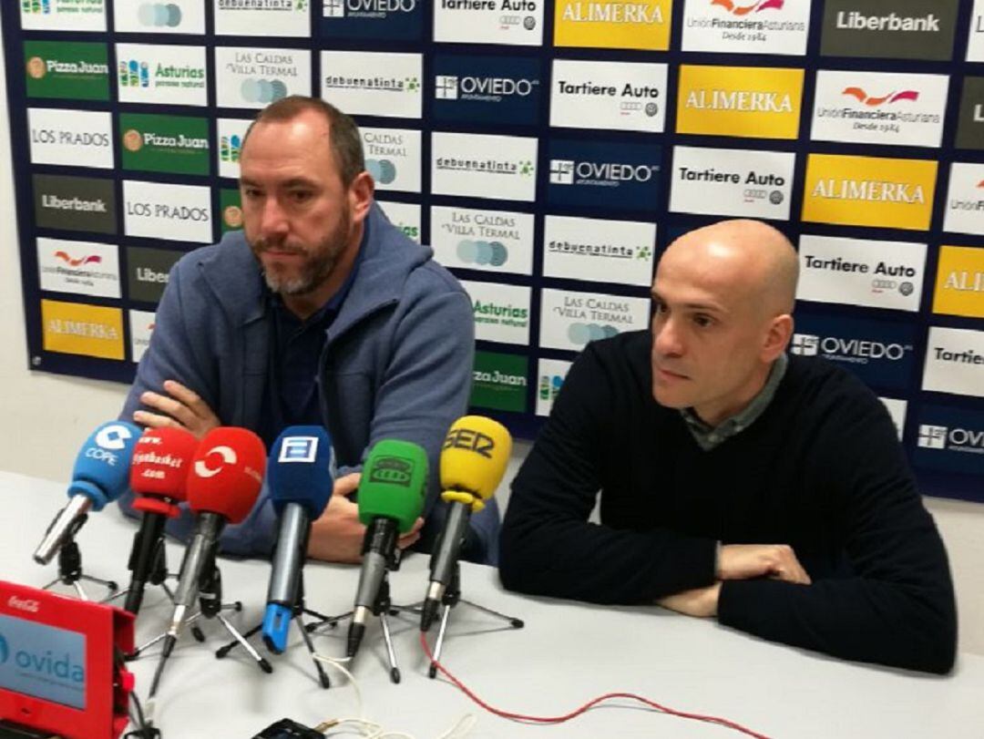 Carles Marco (a la derecha) nuevo entrenador de Palencia