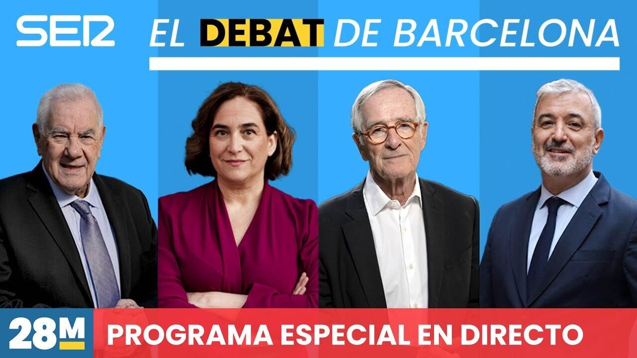 Este martes 8 de mayo a las 16:30, debate de candidatos a la alcaldía de Barcelona.