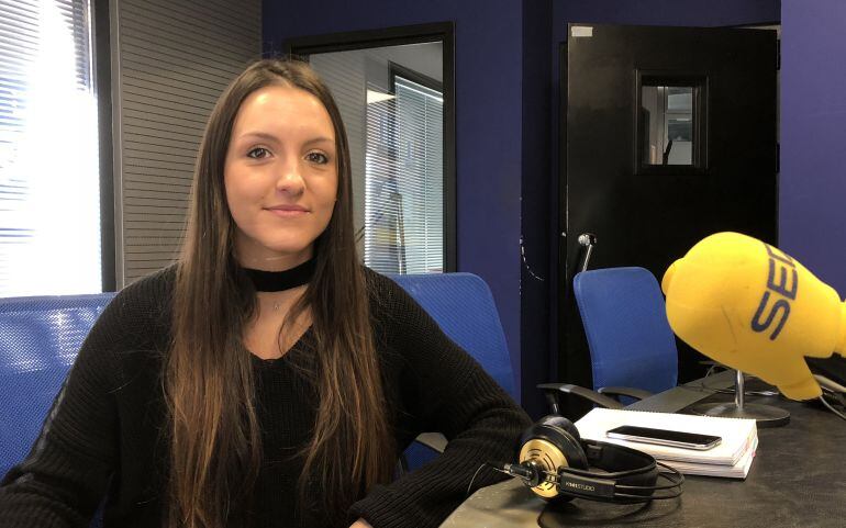 La copilota leonesa Alba Sánchez durante su entrevista en Hoy por Hoy León