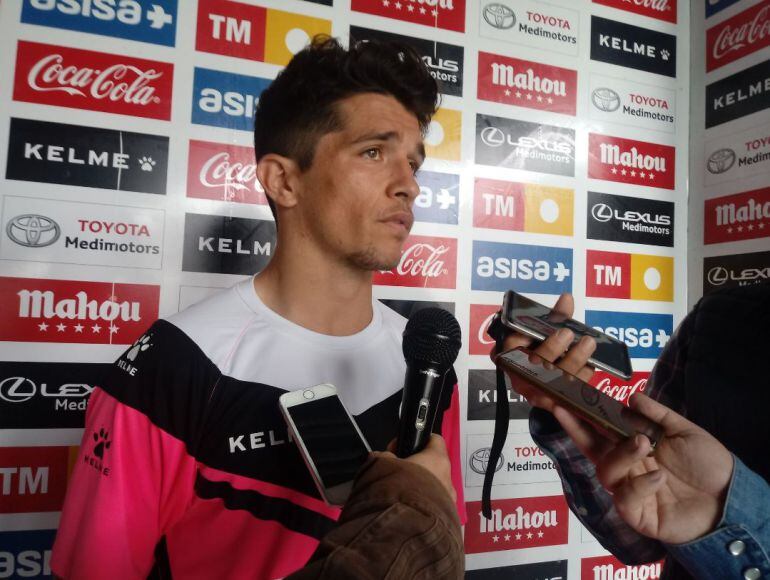 Juanjo Nieto, en la zona mixta del Rico Pérez