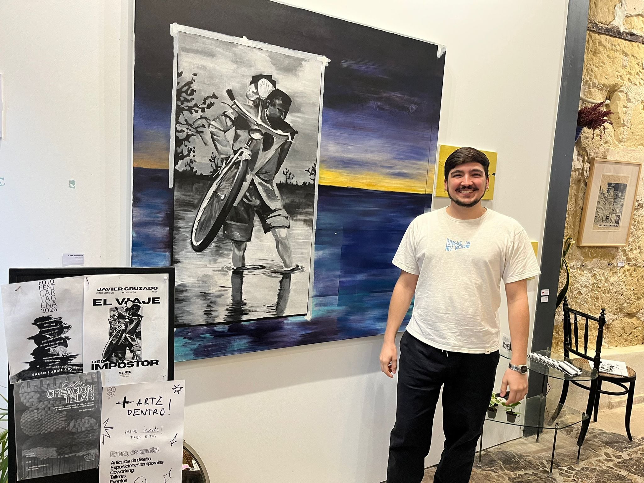 'La Galería' arranca el año con Javier Cruzado y el debate sobre la falta de espacios compartidos para artistas en Cartagena