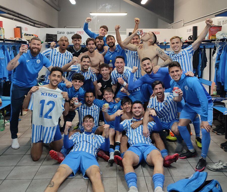 Celebración de los jugadores del CF Gandia