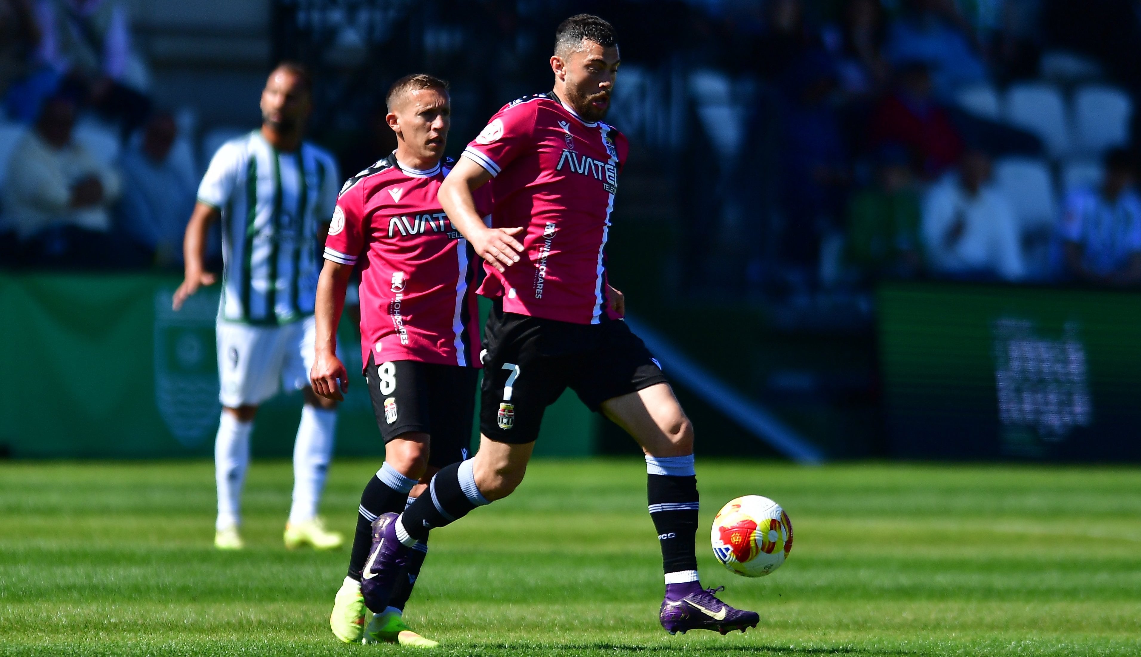 Yanis Rahmani, jugador del Cartagena, en el estadio El Pozuelo de Torremolinos.