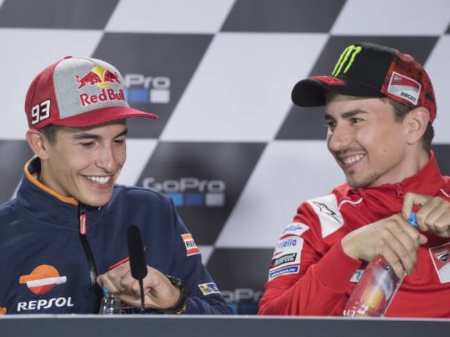 Márquez y Lorenzo en el GP de Gran Bretaña
