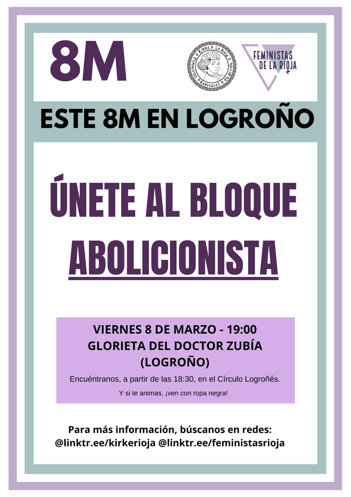 Convocatoria movimiento feminista de La Rioja