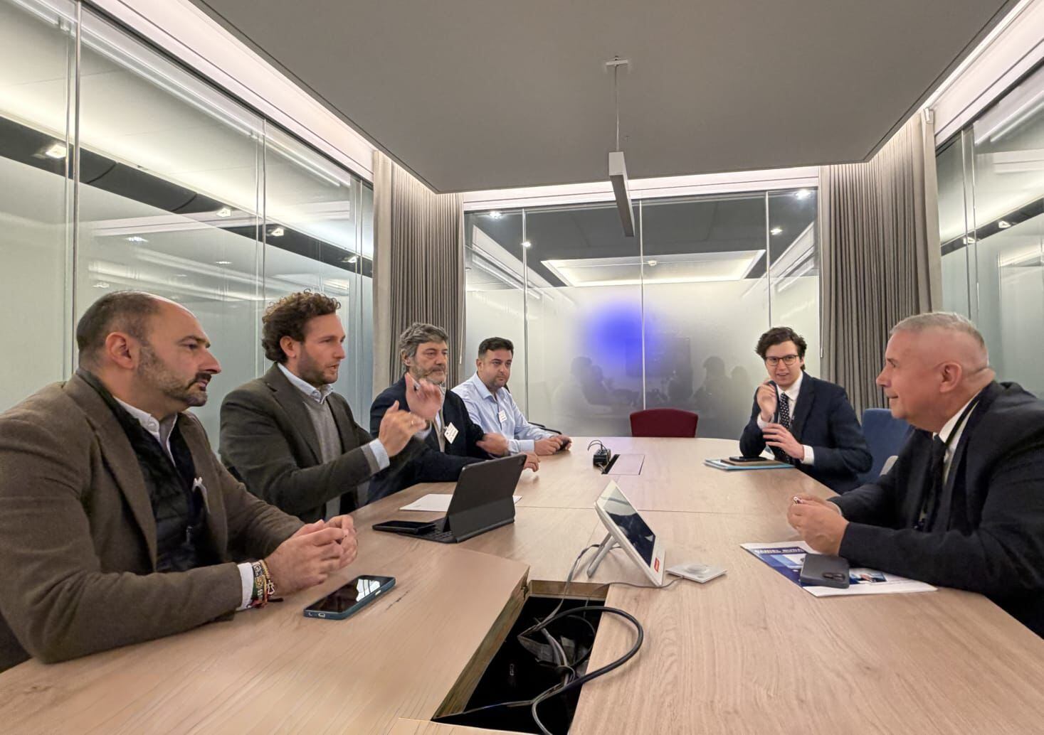 Torres, Claver y Oliván en la reunión con Daniel Buda