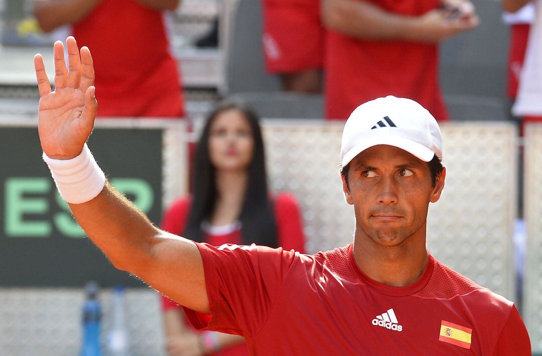 Fernando Verdasco, en un partido de Copa Davis