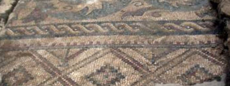 Detalle del mosaico romano de Noheda.