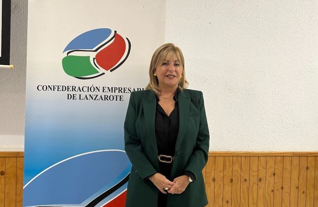 Beatriz Salazar tras ser elegida nueva presidenta de la Confederación Empresarial de Lanzarote.