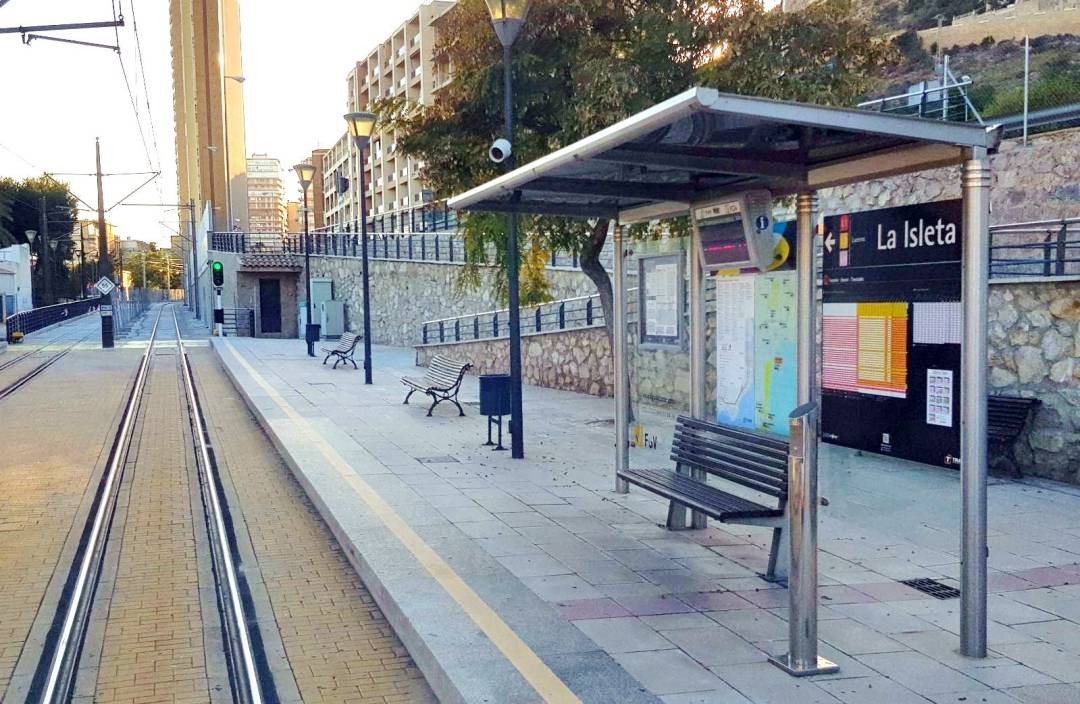 Imagen de archivo del apeadero del TRAM en La Isleta