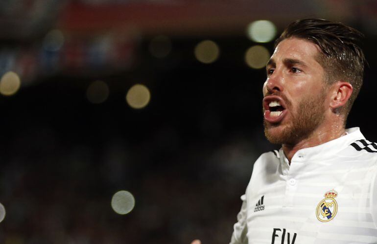 Ramos, durante un partido con el Madrid