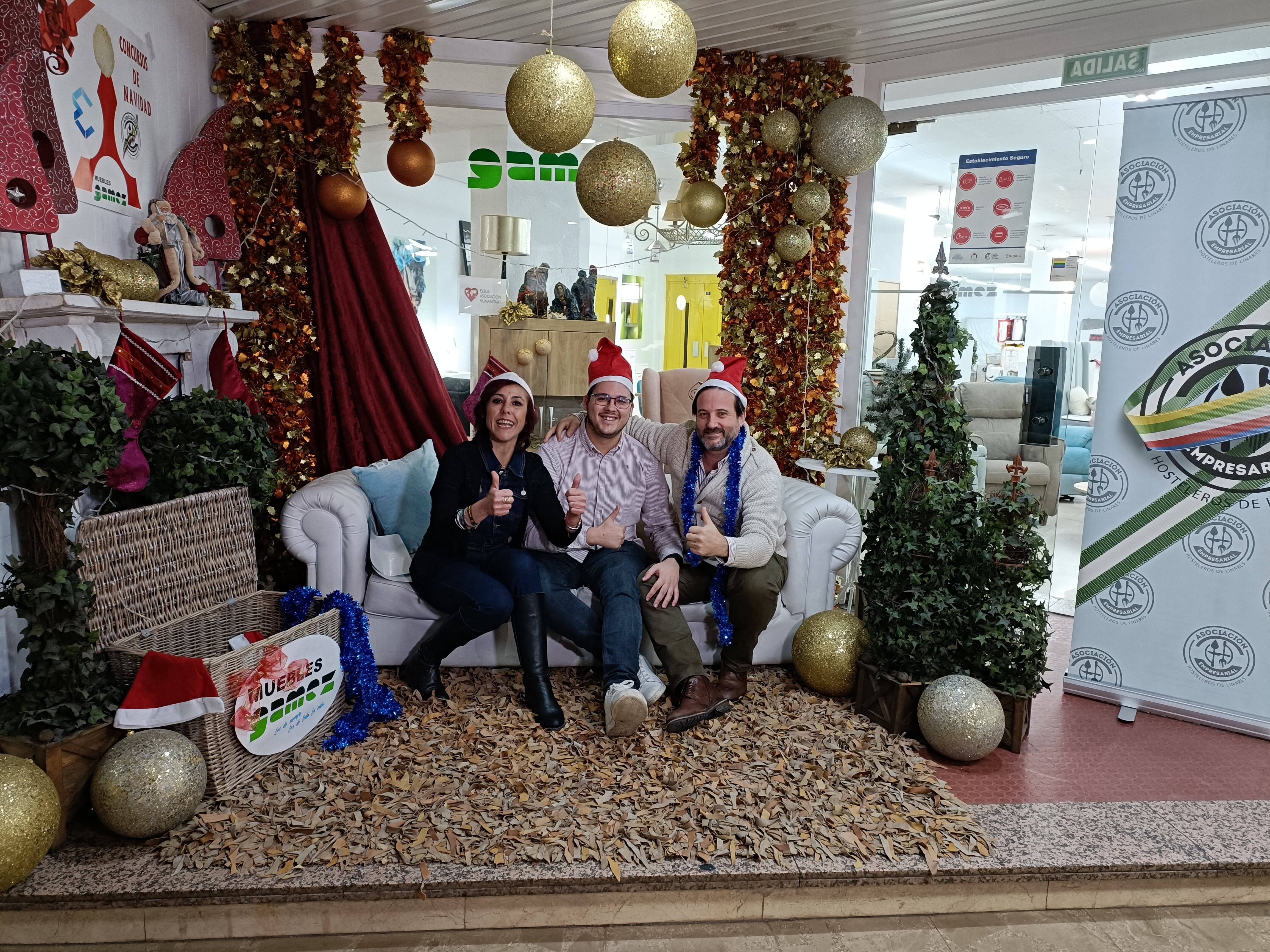 Photocall Navideño en Muebles Gámez.