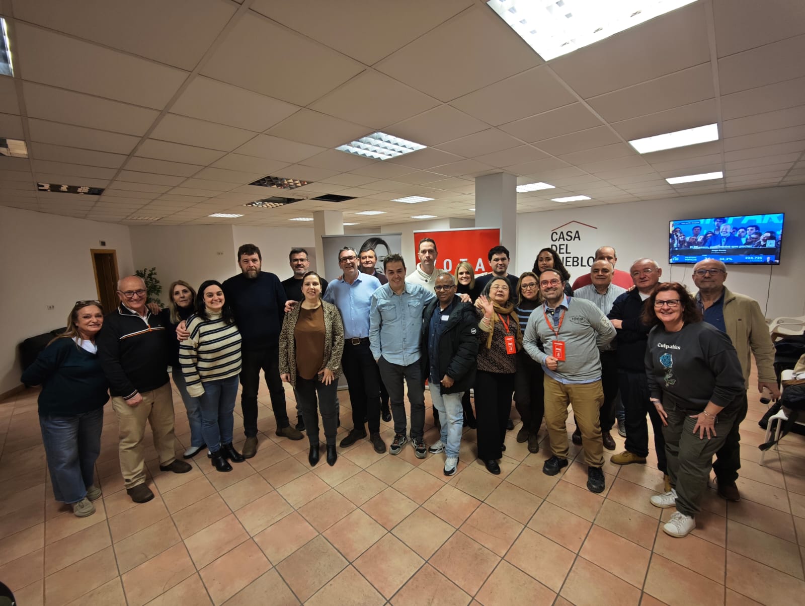 Noche electoral en la sede del PSOE en Teruel